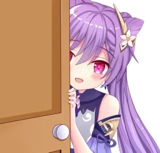 👀 dec2d4a8 Keqing Genshin Impact 애니메이션, 원신, 각청, 비디오 게임, 와이푸, 귀여운 telegram sticker