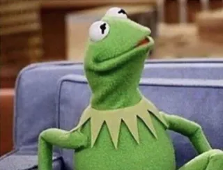 🙂 058e56fa Kermit Kermit la grenouille, Muppet, grenouille, vert, marionnette, personnage telegram sticker