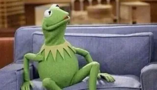🙂 3855178c Kermit Kermit la grenouille, Muppets, Grenouille, Mème, Marionnette telegram sticker