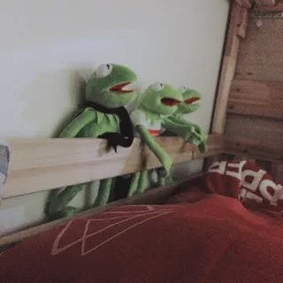 😫 928ab5ee Kermit Kermit la Grenouille, Marionnette, Muppets, Jouet, Peluche telegram sticker