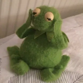 😱 aa01db2e Kermit kermit, grenouille, marionnette, mème, déçu telegram sticker