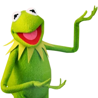 😄 ce399184 Kermit เคอร์มิท, มัพเพ็ตส์, กบ, หุ่น, สีเขียว, จิม เฮนสัน whatsapp sticker