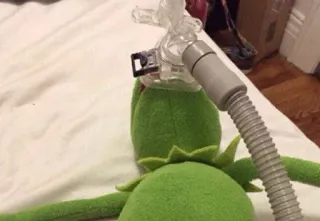 😷 34961a0a Kermit Kermit the Frog, medical, respirator, puppet telegram sticker