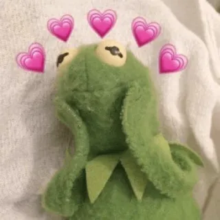 ♥️ ac6445b5 Kermit Kermit the Frog, hearts, cute, muppet telegram sticker