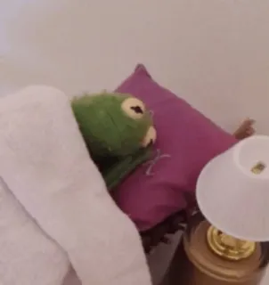 😴 ea67b763 Kermit Kermit the Frog, Muppets, sleeping, meme telegram sticker