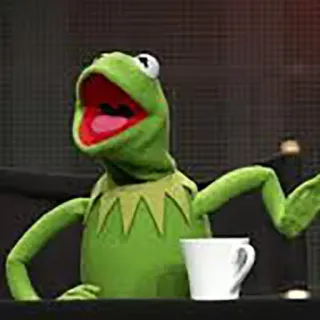 🙀 0db39b1f Kermit 커밋, 머펫, 밈, 인형, 개구리, 커밋 더 프로그 whatsapp sticker