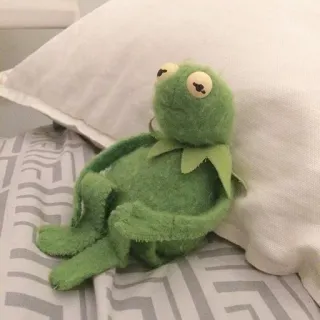 😶 ac659abc Kermit 커밋, 머펫, 개구리, 인형, 초록색 whatsapp sticker