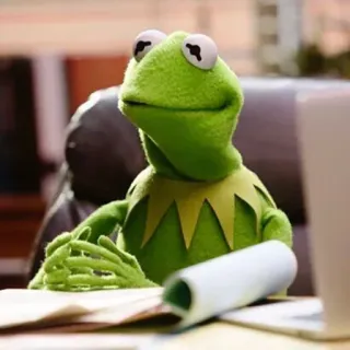 😐 c6967ba2 Kermit 커밋, 머펫, 개구리, 밈 whatsapp sticker