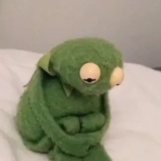 😰 eaefac07 커밋, 인형, 슬픈, 외로운, 초록색, 머펫, 우울증 whatsapp sticker