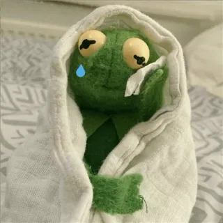 🐸 65368058 Kermit 科米, 悲伤, 木偶, 哭泣, 情感, 布偶 whatsapp sticker