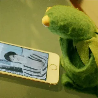 🐸 fcc37525 Kermit 科米蛙, 表情包, 木偶, 搞笑 whatsapp sticker