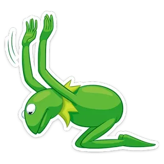 Кермит @stickernayaa telegram stickers