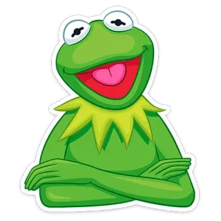 🤨 d627406a Kermit カーミット, マペット, カエル, アニメ, キャラクター, 緑 telegram sticker