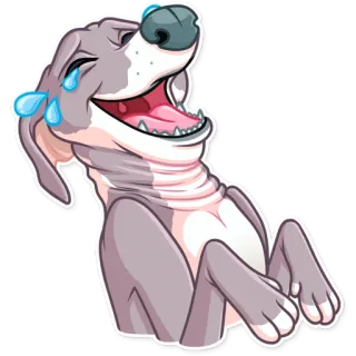 😂 9219f5bb 犬, 泣く, 笑う, 動物, 漫画 telegram sticker