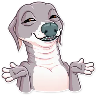 🤷‍♂️ e5a069b6 犬, 肩をすくめる, 知らん, 面白い, 漫画, 動物 telegram sticker