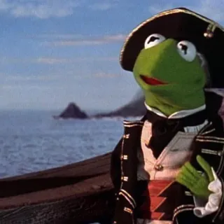 😅 4a0a467b Kermit Kermit, Muppet, pirate, puppet telegram sticker