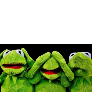 🙈 c53b286f Kermit Kermit the Frog, Muppets, See no evil, Hear no evil, Speak no evil telegram sticker