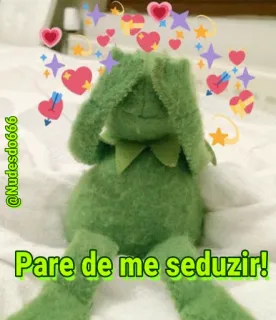 🙈 123ee117 Pare de me seduzir! Kermit, kikker, hart, liefde, verleiding telegram sticker
