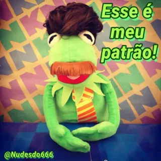 😎 2db43701 Kermit the Frog Esse é meu patrão! kermit, pop, muppets, baas, grappig telegram sticker