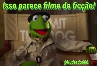 🤔 738c81bb Kermit the Frog Isso parece filme de ficção! kermit, muppets, kikker, film, fictie telegram sticker