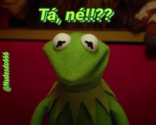 😶 b4cae928 Kermit the Frog Tá, né!!!?? Kermit, Muppet, kikker, meme telegram sticker