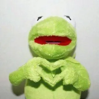 💕 93ade374 Kermit The Muppets frog, muppet, puppet, heart, love, kermit the frog telegram sticker