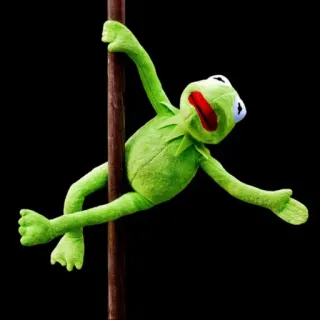 💃 a693376a Kermit frog, muppet, kermit, pole, dancing telegram sticker