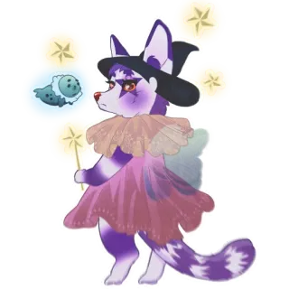 🌟 5ecb554a Furry, Anthro, Magie, Sorcière, Fantaisie, Personnage, Créature, Animal telegram sticker
