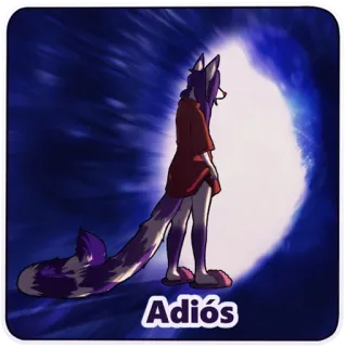 🌌 c850f4fc Adiós Furry, Anthropomorphe, Adieu, Au revoir, Loup, Adios telegram sticker