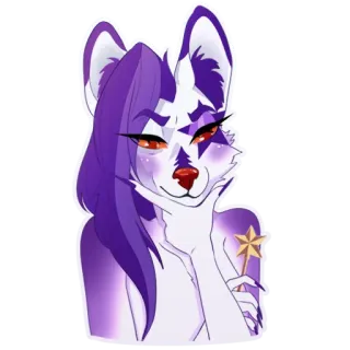 😏 d15261ca Furry, Anthro, Cartoon, Personnage, Animal, Féminin telegram sticker