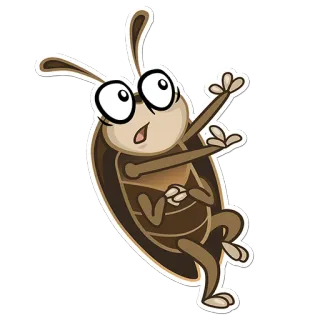 😱 ffb4de8a Мультфильм, Жук, Таракан, Насекомое, Милый, Смешной telegram sticker