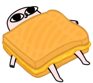👅 0a3920ab Kartun, Sandwich, Keju, Makanan, Lucu, Kocak whatsapp sticker