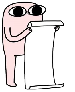 😳 15d17316 kartun, karakter, gulungan, daftar, gambar, merah muda whatsapp sticker