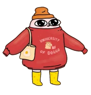 🙌 314d4d2d UNIVERSITY
OF DOGGO anjing, universitas, perguruan tinggi, hewan peliharaan, lucu, stiker whatsapp sticker