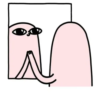 💎 1459e409 Cartoon, Niedlich, Lustig, Spiegel, Reflexion, Figur telegram sticker