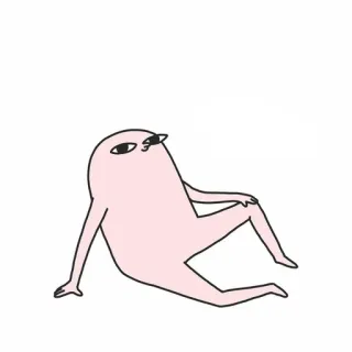 💎 b482fe06 Figur, Cartoon, Pink, Lehnend telegram sticker