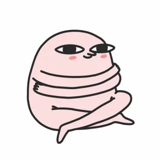 💎 f6165633 charakter, cartoon, süß, blob, rosa, ei telegram sticker