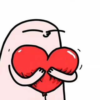 ❤ 6336065e ハート, 愛, かわいい, 漫画, キャラクター, 愛情, 赤 telegram sticker