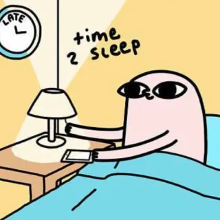 🌙 9ea6c182 time 2 sleep
LATE 睡眠, 就寝, 夜更かし, 漫画, ユーモア, リラックス telegram sticker