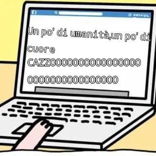 😂 ea217101 Un po' di umanità, un po' di cuore
CAZZ0000000000000000
0000000000000000 コンピュータ, テキスト, 攻撃的, イタリア語, 罵り telegram sticker