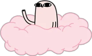 ☁️ 1f8bf4f4 nuvem, desenho animado, personagem, legal, relaxado, flutuante, fofo whatsapp sticker