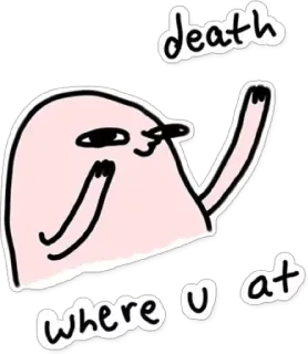🔪 7b011339 death
where u at Morte, Desenho animado, Humor negro, Onde você está whatsapp sticker