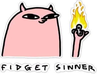 😎 d129e1df FIDGET SINNER ofensivo, dedo do meio, fidget spinner, diabo, desenho animado whatsapp sticker