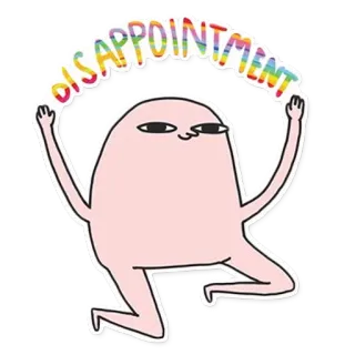 😞 41d9d1d2 DISAPPOINTMENT decepção, desenho animado, triste, negativo, emoção, humor whatsapp sticker