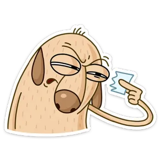 🧐 289e07fa perro, dibujos animados, pegatina, molesto, boleto telegram sticker
