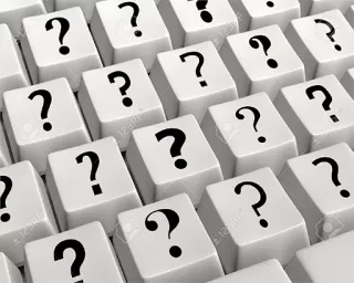 ❔ 6155749e 물음표, 키보드, 질문, 불확실성, 혼란 telegram sticker