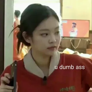 🔫 7be77fec u dumb ass meme, expresión, insulto, tonto whatsapp sticker