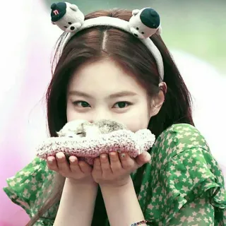 🐼 8ee9d06a mujer, chica, coreana, kawaii, linda whatsapp sticker