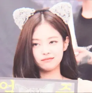 😏 ca68211f 역 Coreano, Personaje, Orejas de gato, Mujer whatsapp sticker