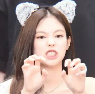 😬 d1ccbecb orejas de gato, mujer, lindo, expresión, juguetón whatsapp sticker